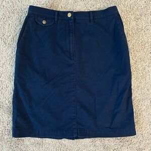 Vintage Lauren Ralph Lauren Navy Cotton Skirt Size 6 – Equestrian Crest Buttons